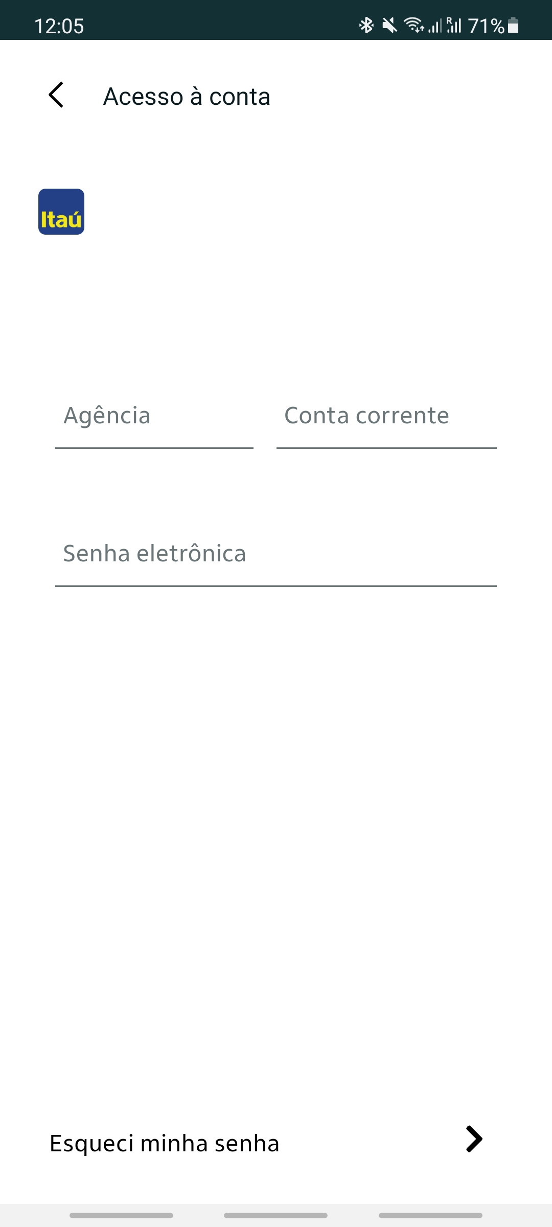 Login by bank account