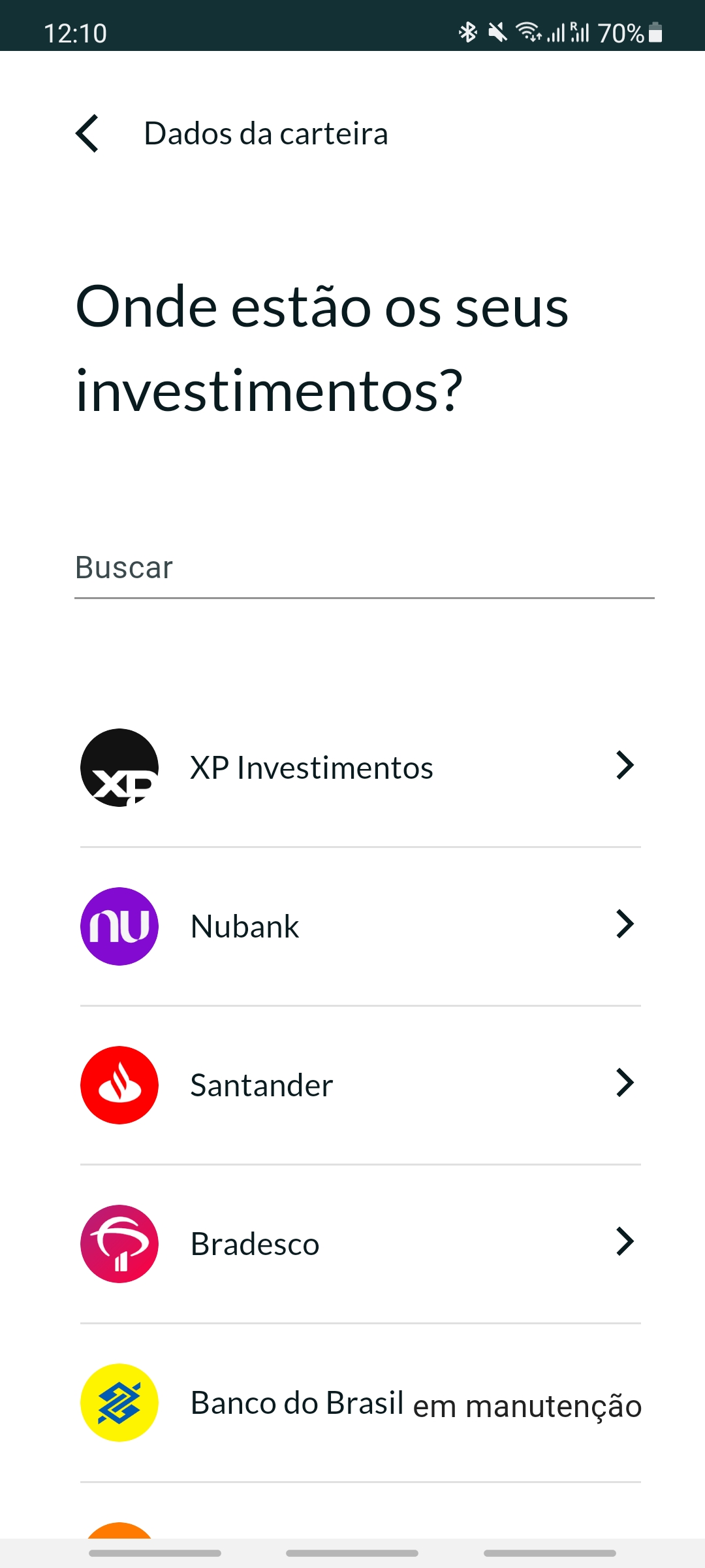 add bank account in íon 1 - select bank
