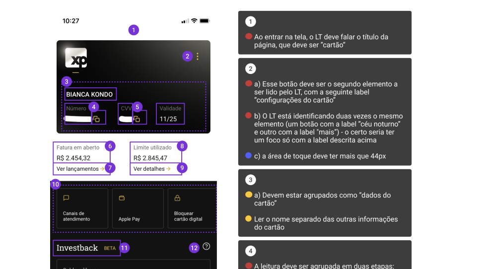 QA accessibility specification